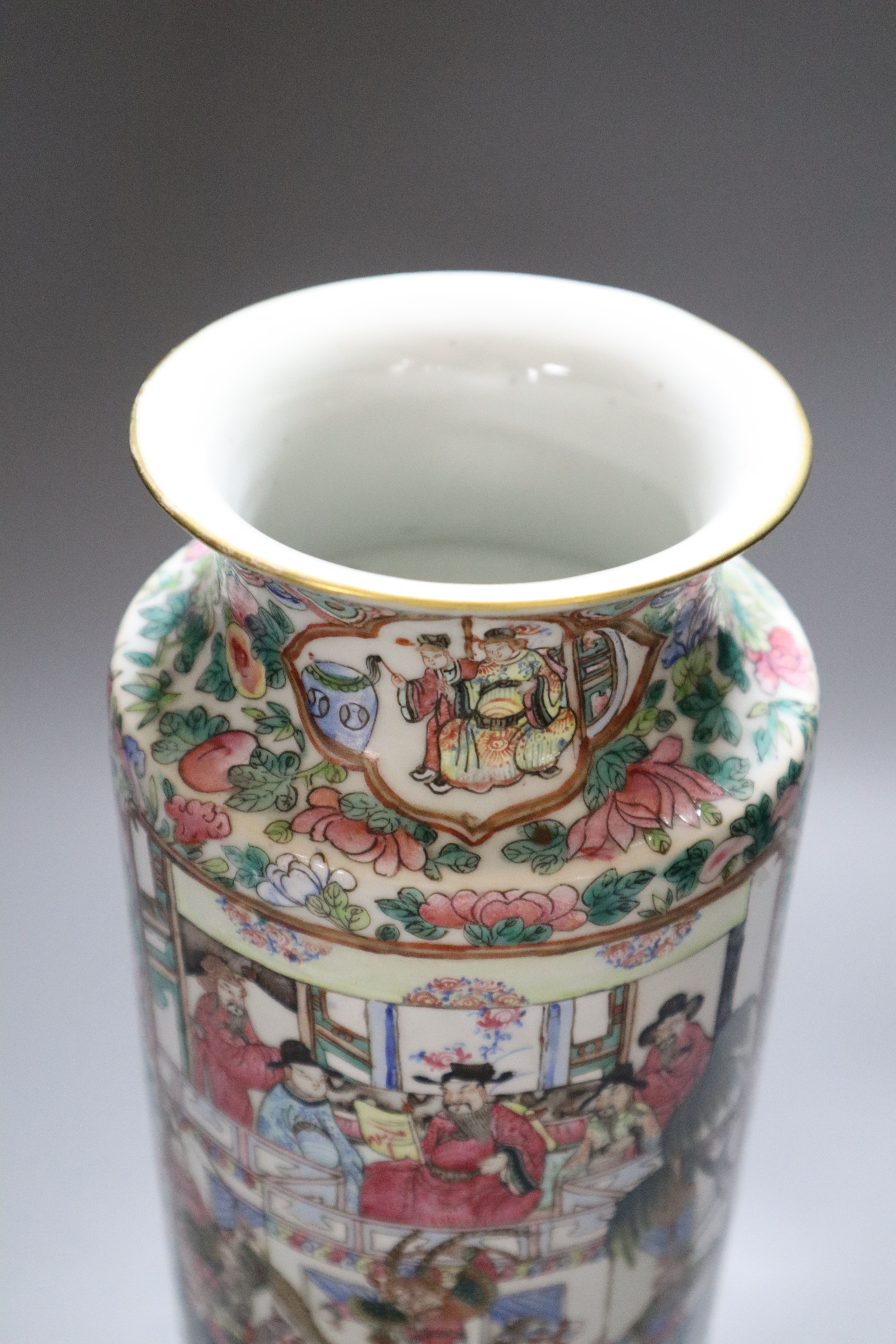 A 19th century Chinese vase famille rose